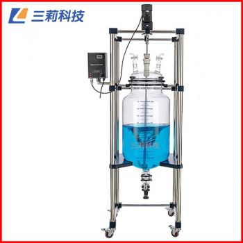 FY-100L筒形玻璃分液器 100升中试生产常温搅拌玻璃反应釜